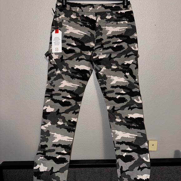 Black & Grey Camo Cargo Joggers - Picture 2 of 3